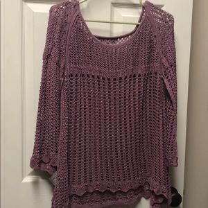 Purple layering top